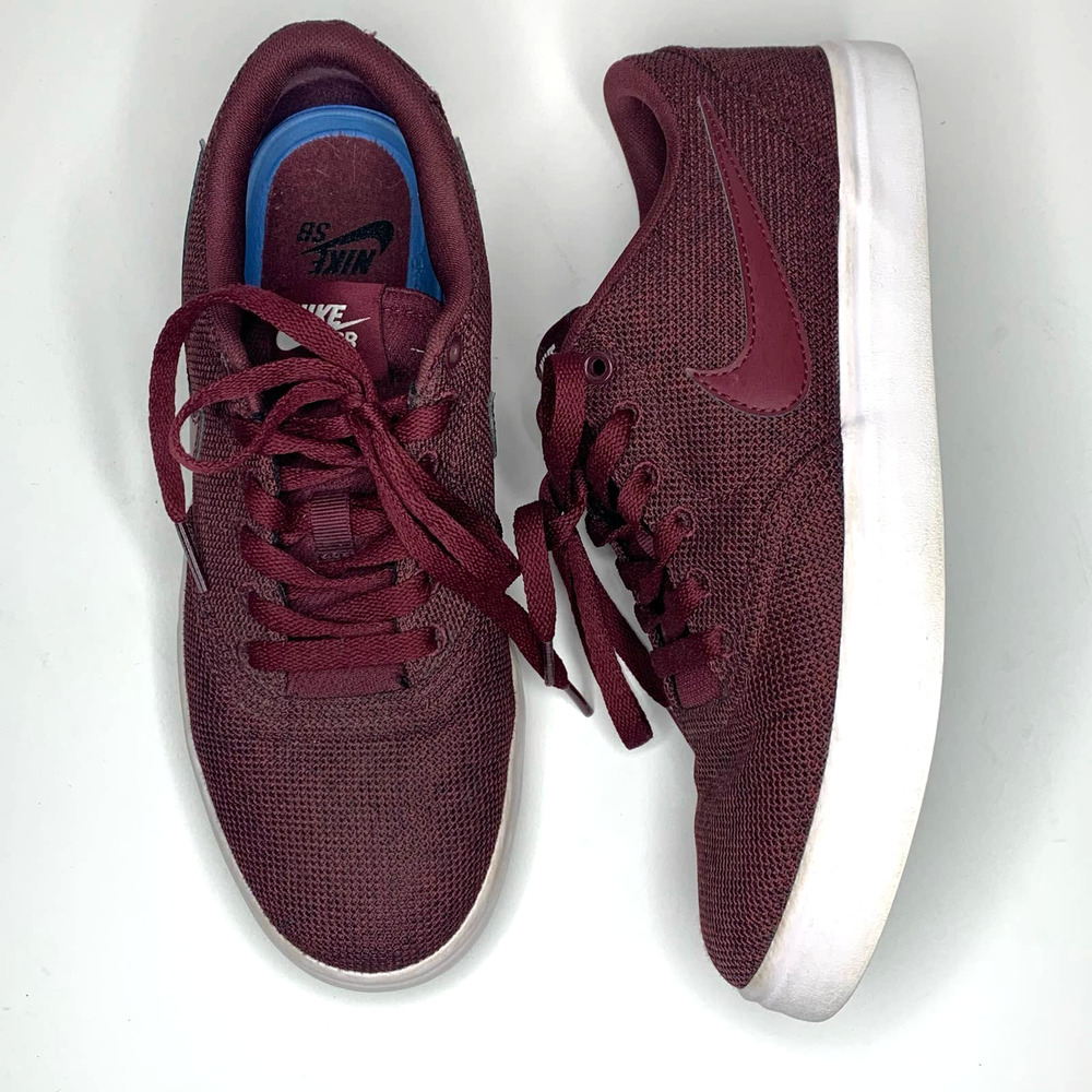 Nike SB Check Solarsoft Mens Maroon Sneaker Shoes Size 7.5-40